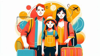 خانواده در حال مسافرت